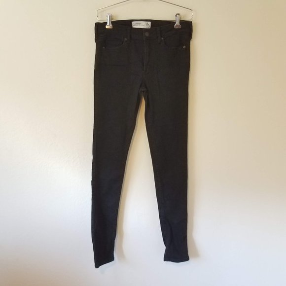 Abercrombie & Fitch Womens 8R Black The A&F Super Skinny Jeans NWT - Picture 1 of 10